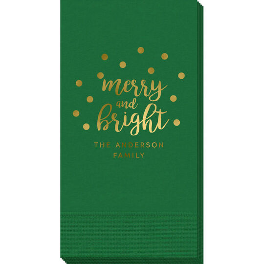 Confetti Dots Merry and Bright Guest Towels